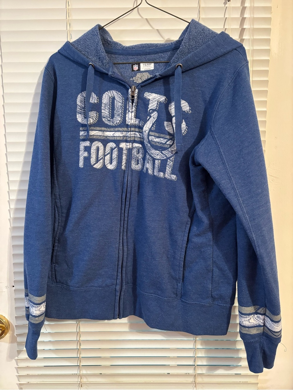 NFL Team Apparel Indianapolis Colts Women's Full Zip Hoodie Size Medium NFL